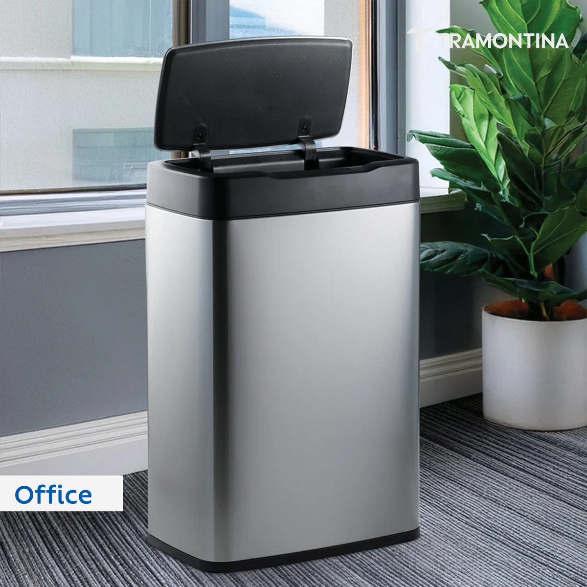 Trash Bin Encore Sensor Bin 49 Litre Square