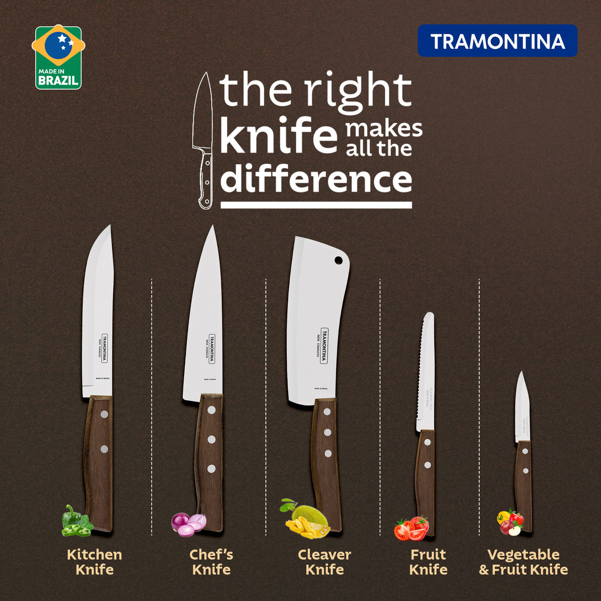 Tradicional Fruit Knife Set of 2