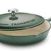 Bestow Enameled Cast Iron Covered Skillet - 25cm (Cactus Green)