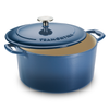 Bestow Enameled Cast Iron Round Dutch Oven - 6.1L (Medium Blue)