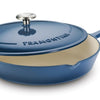 Bestow Enameled Cast Iron Covered Skillet - 25cm (Medium Blue)