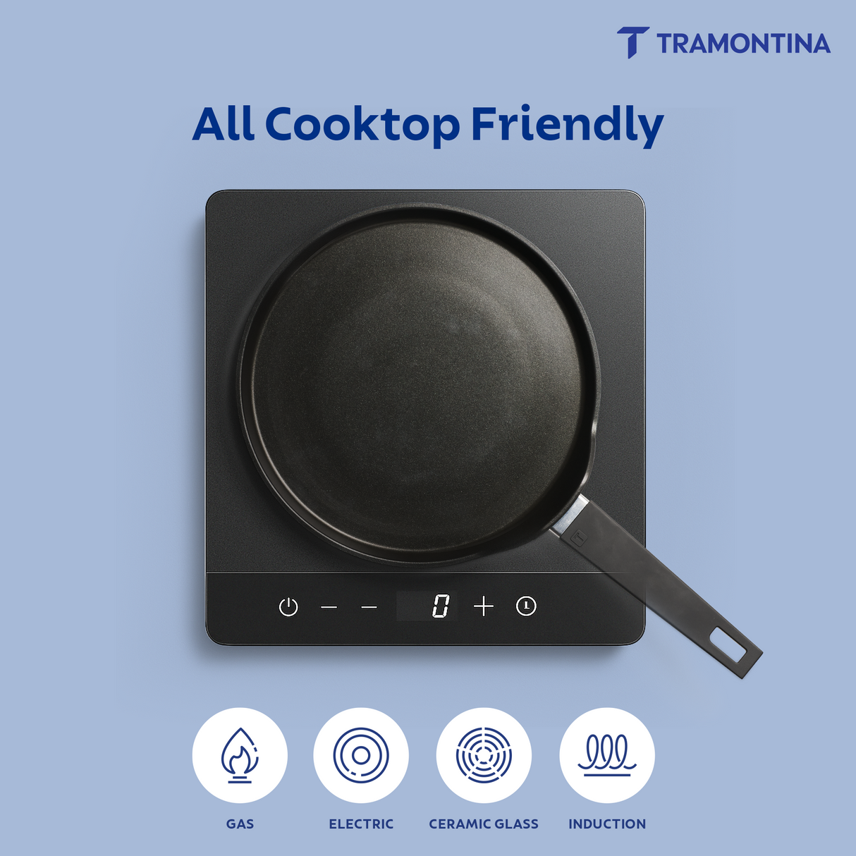 Chroma Forged Cookware Set of 2 Fry Pan 20 cm & DosaTawa 28 cm Blue