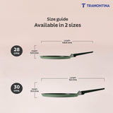 Aura Ceramic Reinforced Non-Stick Dosa Tawa – 28 cm (Sea Green)