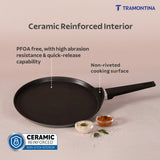 Aura Ceramic Reinforced Non-Stick Dosa Tawa – 30 cm (Sea Green)