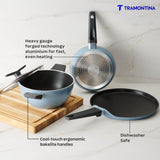 Aura Ceramic Reinforced Non-Stick Cookware Set – 4 Pieces (Blueberry)