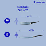 Aura Ceramic Reinforced Non-Stick Cookware Set – 2 Pieces (Blueberry)