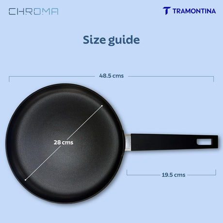 Tramontina India 28 CM blue Dosa Tawa with a smooth surface, ideal for making crispy dosas and other flatbreads.