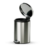 Trash Bin 5 Litre Stainless Steel Pedal Round