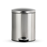 Trash Bin 5 Litre Stainless Steel Pedal Round