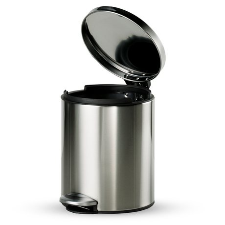 Trash Bin 9 Litre Stainless Steel Pedal Round