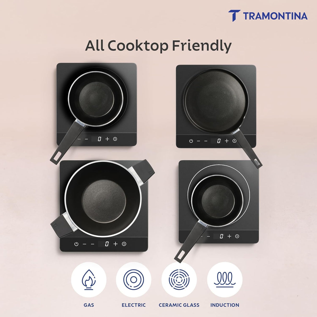 Aura 7 Piece Non-Stick Cookware Set Ceramic Reinforced Coating – (Sea Green)