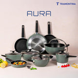 Aura 2 Piece Non-Stick Cookware Set Ceramic Reinforced Coating – (Sea Green)