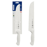 Premium Tramontina India 8-inch white chef knife with a sharp stainless steel blade and ergonomic handle.