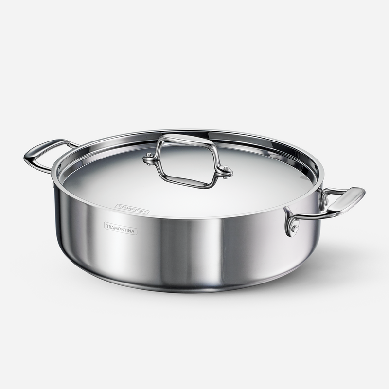 Fusao EX+ 30cm Ceramic Stainless Steel Tri-Ply Biryani Lagan with SS Lid - 6.2L