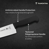 Black Tramontina India professional meat knife, 15 cm (6-inch) sharp blade for precise slicing and cutting of meat.