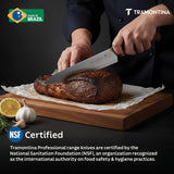 Tramontina India 25cm brown professional chef knife with a sharp blade, ideal for slicing and chopping in the kitchen.