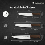 Tramontina India professional 20 cm chef knife with a brown handle and stainless steel blade for slicing and chopping.