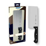 Stainless steel 7-inch cleaver knife by Tramontina India with a sturdy handle, ideal for chopping and heavy cutting tasks.