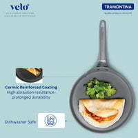 Tramontina India Velo Forged Dosa Tawa 28 cm in sand color, showing a smooth cooking surface ideal for making dosas.