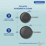 Tramontina India Velo Forged Dosa Tawa 28 cm in sand color, showing the flat cooking surface and handle.