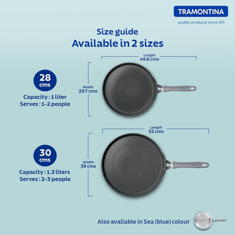 Tramontina India Velo Forged Dosa Tawa 28 cm in sand color, showcasing a durable non-stick surface for perfect dosas.