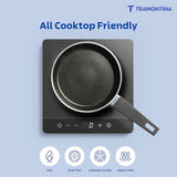 Tramontina India Aura 24cm non-stick fry pan with ceramic reinforced coating in blueberry color.