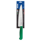 Green Tramontina India 15cm professional chef knife with a 6-inch blade, designed for precise slicing and cutting in the kitchen.