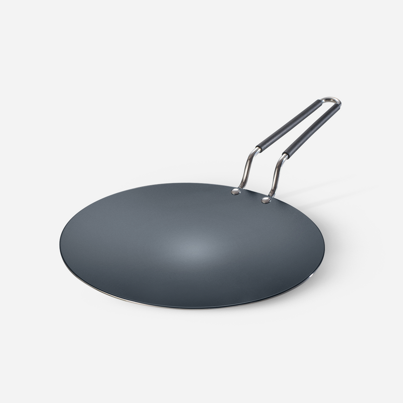 Fusao EX+ 26cm Ceramic Stainless Steel Tri-Ply Concave Tawa - 4mm Thick