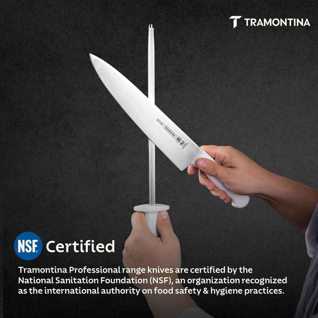 White Tramontina India professional sharpener, 20 cm (8 inches) long, designed for precise pencil sharpening.