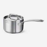 Fusao EX+ 16cm Ceramic Stainless Steel Tri-Ply Sauce Pan with SS Lid - 2.1L