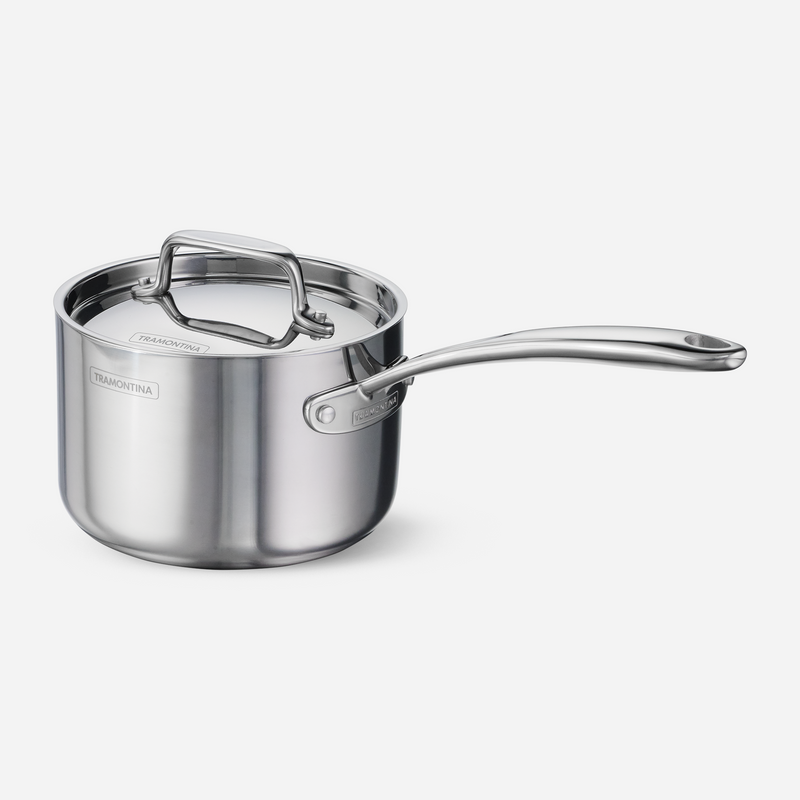 Fusao EX+ 16cm Ceramic Stainless Steel Tri-Ply Sauce Pan with SS Lid - 2.1L