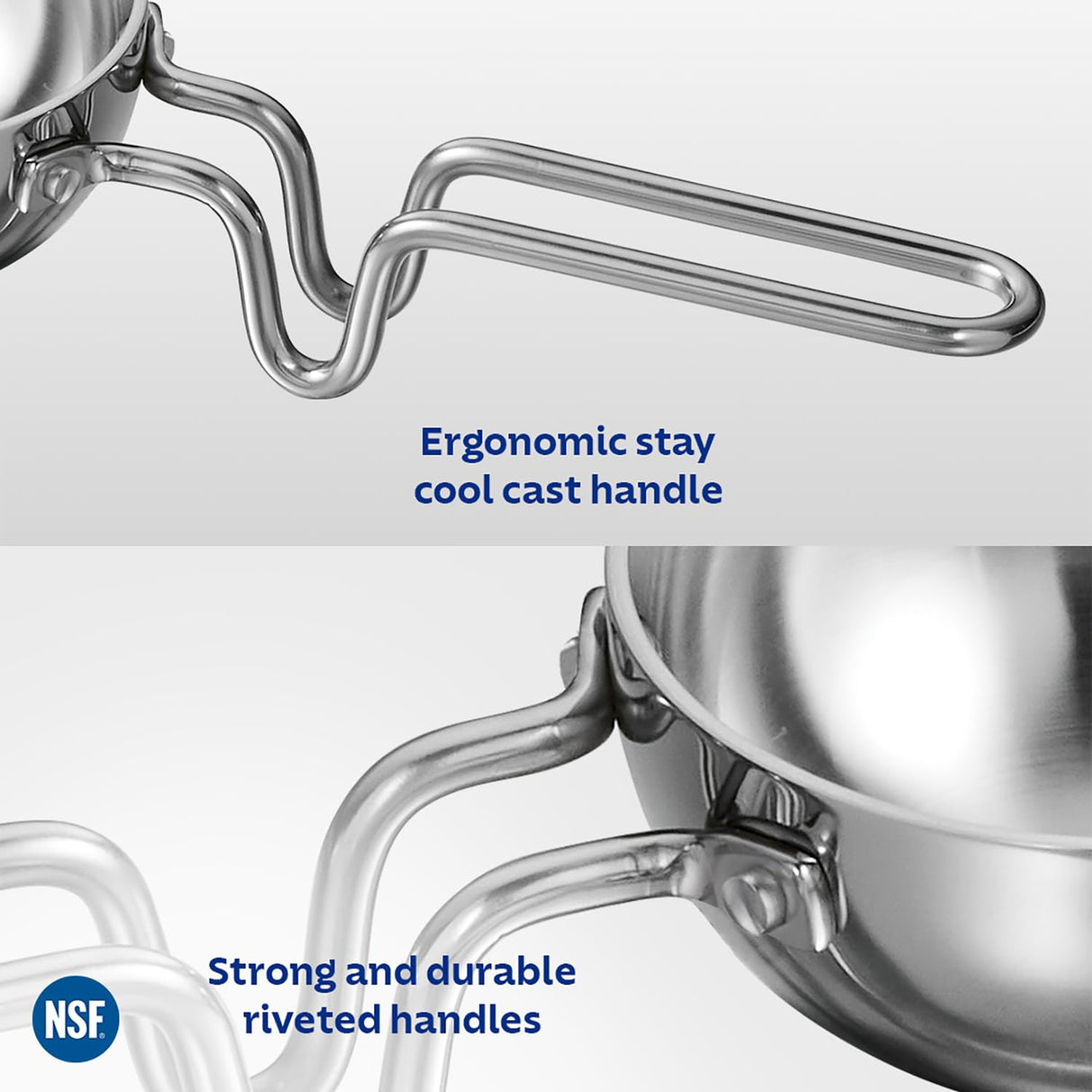 Aeion 10cm Stainless Steel Tri-Ply Tadka Pan