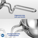 Aeion 10cm Stainless Steel Tri-Ply Tadka Pan