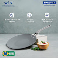 Concave Tawa 26 cm from Tramontina India with a sand finish, perfect for Indian cooking and versatile for making flatbreads or pancakes.