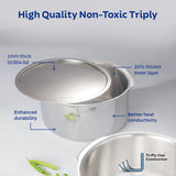 Aeion 16cm Stainless Steel Tri-Ply Tope with SS Lid - 1.6L