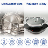 Aeion 20cm Stainless Steel Tri-Ply Tope with SS Lid - 3.1L