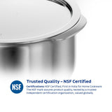 Aeion 18cm Stainless Steel Tri-Ply Tope with SS Lid - 2.2L