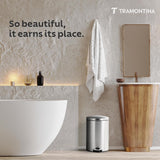 Trash Bin 12 Litre Stainless Steel Pedal Round