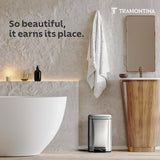 Trash Bin 12 Litre Stainless Steel Pedal Square