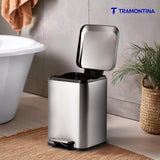 Trash Bin 20 Litre Stainless Steel Pedal Square