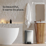 Trash Bin 20 Litre Stainless Steel Pedal Square