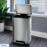 Trash Bin 49 Litre  Stainless Steel Contemp Rectangle