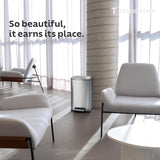 Trash Bin 49 Litre  Stainless Steel Contemp Rectangle