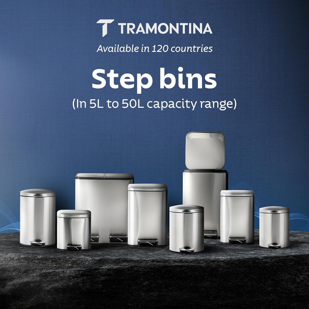 Trash Bin 12 Litre Stainless Steel Pedal Round