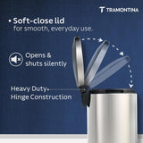 Trash Bin 5 Litre Stainless Steel Pedal Round