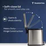 Trash Bin 8 Litre Stainless Steel Pedal Square