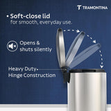 Trash Bin 9 Litre Stainless Steel Pedal Round