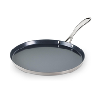 Fusao EX+ 28cm Ceramic Stainless Steel Tri-Ply Dosa Tawa - 4mm Thick