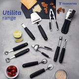 Utilitá stainless steel potato peeler by Tramontina India with ergonomic handle and sharp blade for efficient peeling.