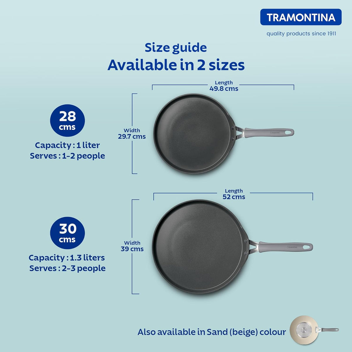 Velo Forged Dosa Tawa 28 cm by Tramontina India, black non-stick surface, round shape, suitable for making dosas and pancakes.